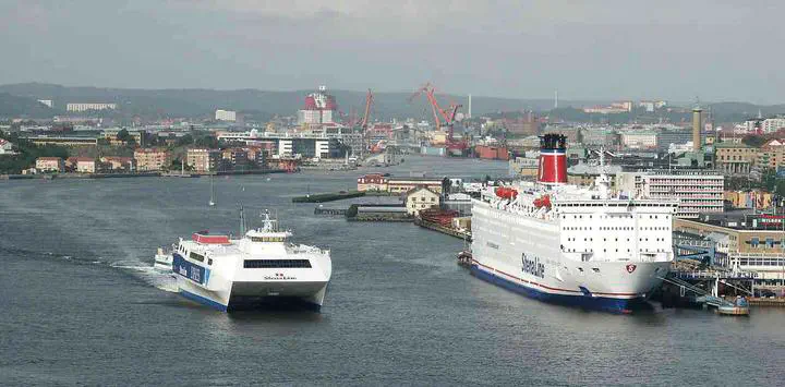 Gothenburg, Sweden, viewed from the Älvsborg Bridge