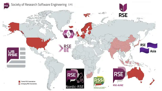 Map RSE organisations