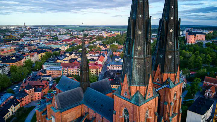 Uppsala Cathedral by Aerial Photography